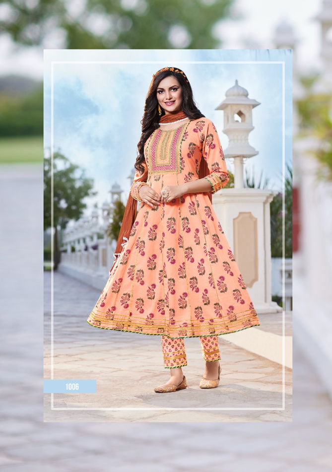 GLAM LOOK 1 Heavy printed Cotton Ethnic Wear Latest Kurti Collection